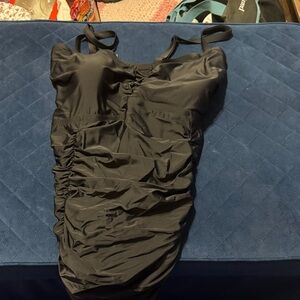 Torrid Black Ruched One-Piece Swimsuit